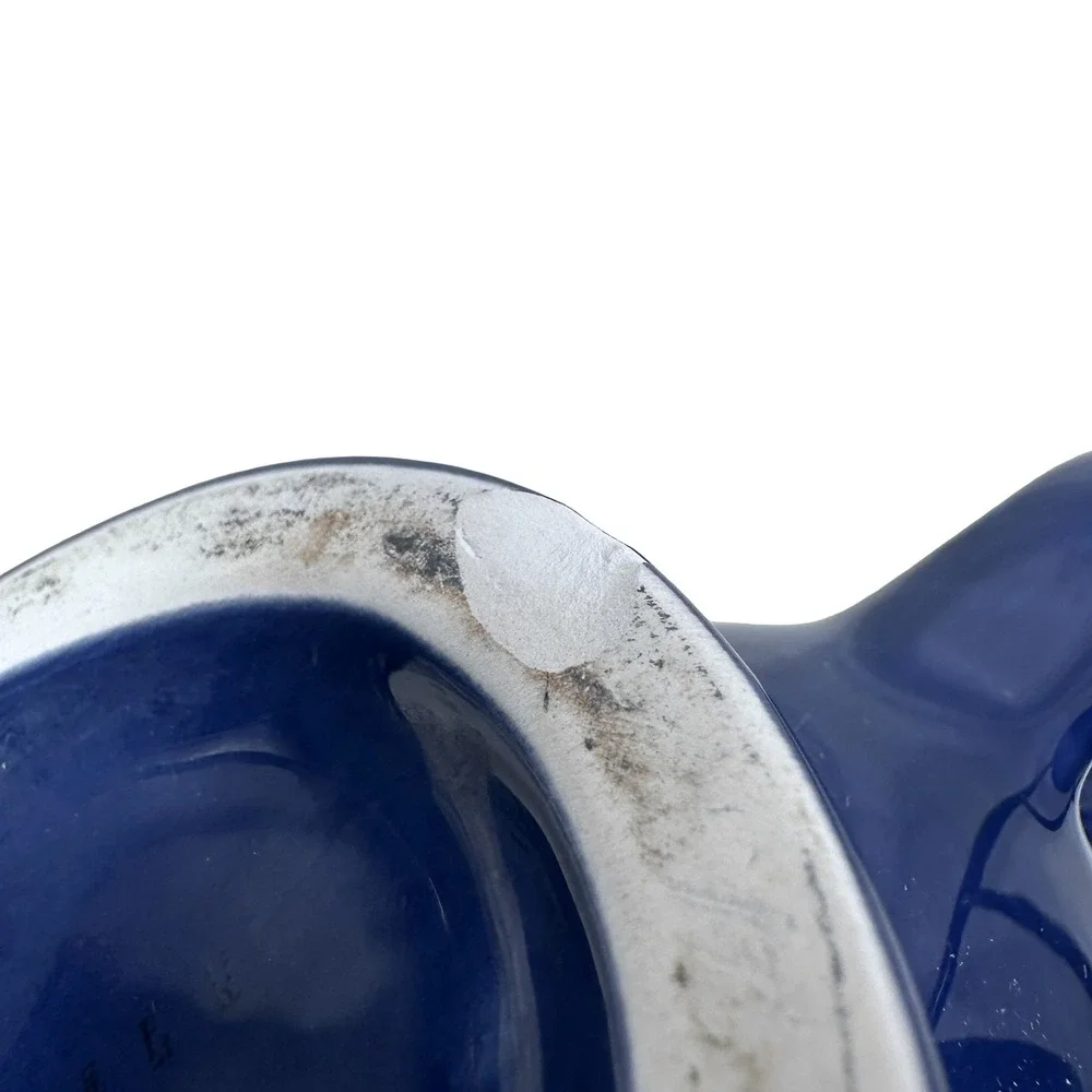 Pottery‎ Barn Sausalito Cobalt Blue Gravy Boat Stoneware Glossy Sauce Server